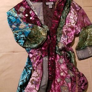 Indigo Moon burnt out velvet duster